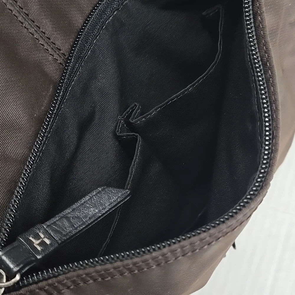 Coach Varick Brown Nylon Messenger Bag